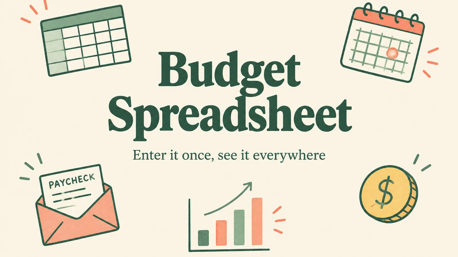 Budget Spreadsheets That Fill Themselves In (Matched to How You Get Paid)